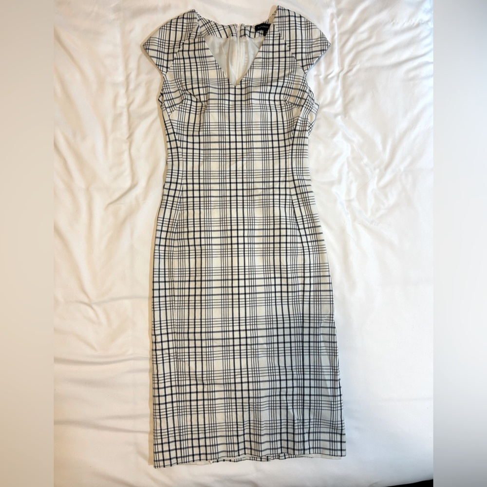 Banana Republic Blue and White Checkered Dress